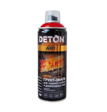 DETON ART - Грунт-эмаль - Темно-красная - Аэрозоль, 520 мл