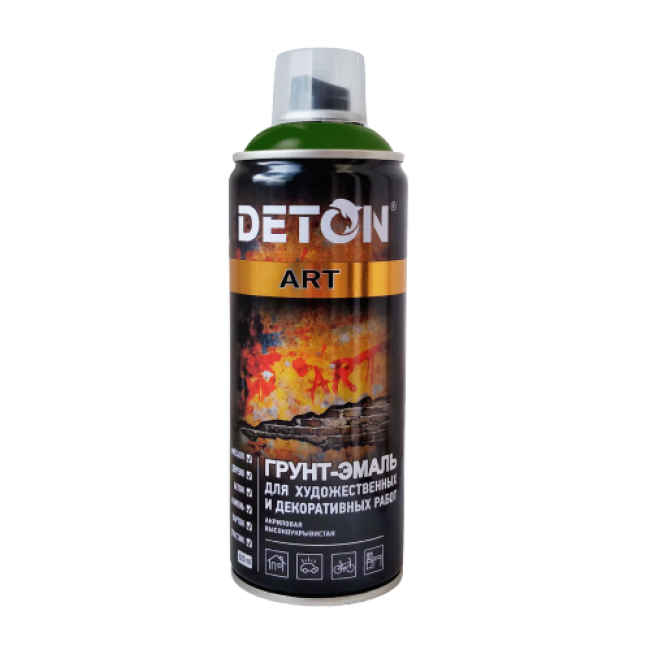 DETON ART - Грунт-эмаль - Зеленая хвоя - Аэрозоль, 520 мл DTN-A70671 – купить в Санкт-Петербурге | Deton | carpaint.kz