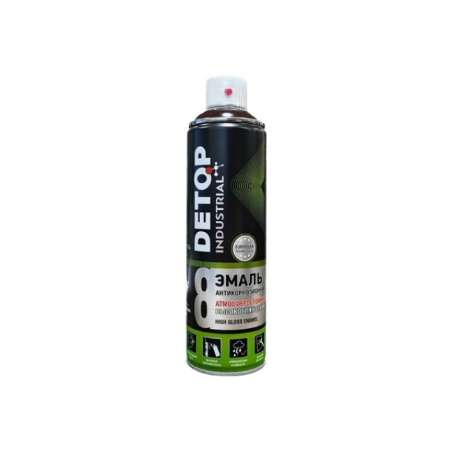 Detop RAL 8017 DETOP №8 - Weather-resistant high-gloss enamel - Chocolate brown - Aerosol DTI-A07770 – buy in Saint Petersburg | carpaint.kz