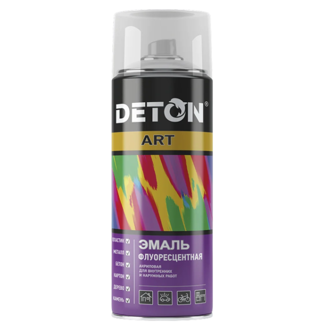 Deton 荧光珐琅 DETON ART 黄色，气雾剂 520 毫升 DTN-A70715 图片 – 圣彼得堡 | carpaint.kz