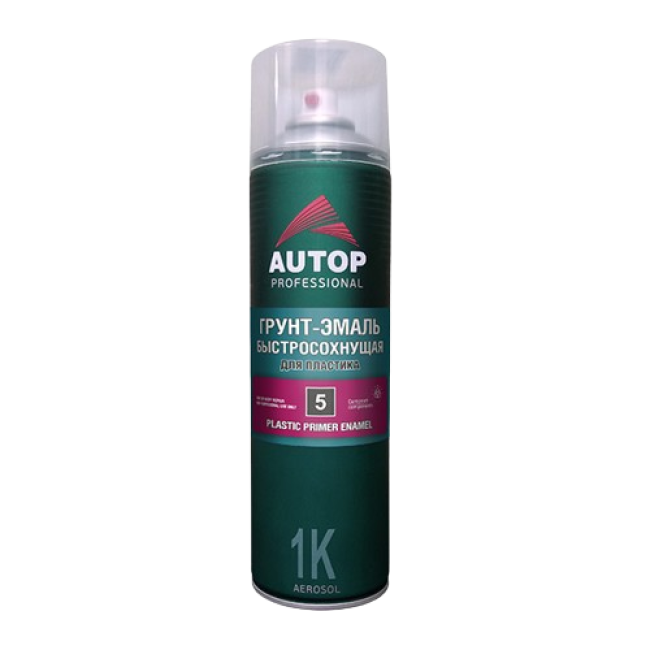 AUTOP №5 - Грунт-эмаль для пластика - Черная - Аэрозоль, 650 мл ATP-A07275 – купить в Санкт-Петербурге | Autop | carpaint.kz