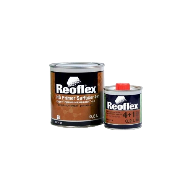 Reoflex Reoflex 2K Acrylic Primer 4+1 White + Hardener, 0.8+0.2l RX F-01(W)-800 + RX H-11-200 – buy in Saint Petersburg | carpaint.kz