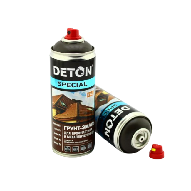 Deton RR 32 DETON SPECIAL - 金属瓷砖用珐琅底漆 - 深棕色 - 气雾剂，520 毫升 DTN-A07298 图片 – 圣彼得堡 | carpaint.kz