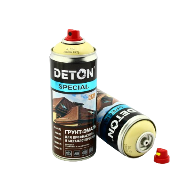 Deton RAL 1014 DETON SPECIAL - 金属瓷砖底漆珐琅 - 象牙色 - 气雾剂，520 毫升 DTN-A07296 图片 – 圣彼得堡 | carpaint.kz