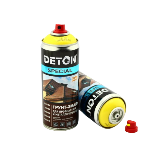 Deton RAL 1018 DETON SPECIAL - 金属瓷砖瓷漆底漆 - 锌黄 - 气雾剂，520 毫升 DTN-A07364 图片 – 圣彼得堡 | carpaint.kz