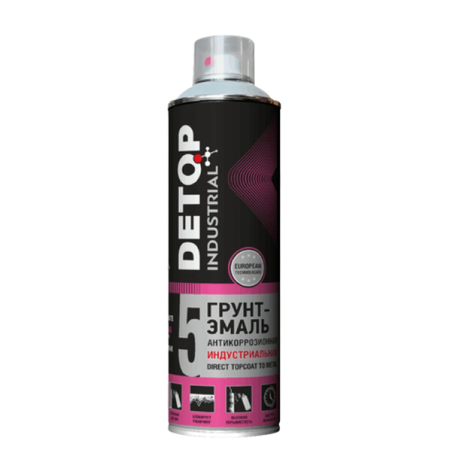 Detop RAL 9005 Anti-corrosion industrial primer enamel DETOP No. 5 black, aerosol 650 ml DTI-A07733 – buy in Saint Petersburg | carpaint.kz