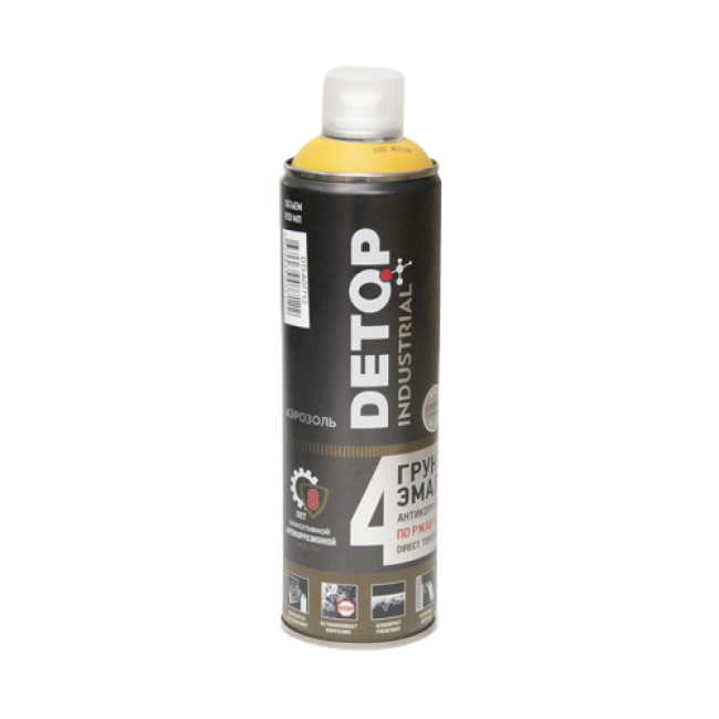 Detop RAL 1005 防锈防腐底漆搪瓷 3 合 1 DETOP 4 号，黄色，气雾剂 650 毫升 DTI-A07712 图片 – 圣彼得堡 | carpaint.kz