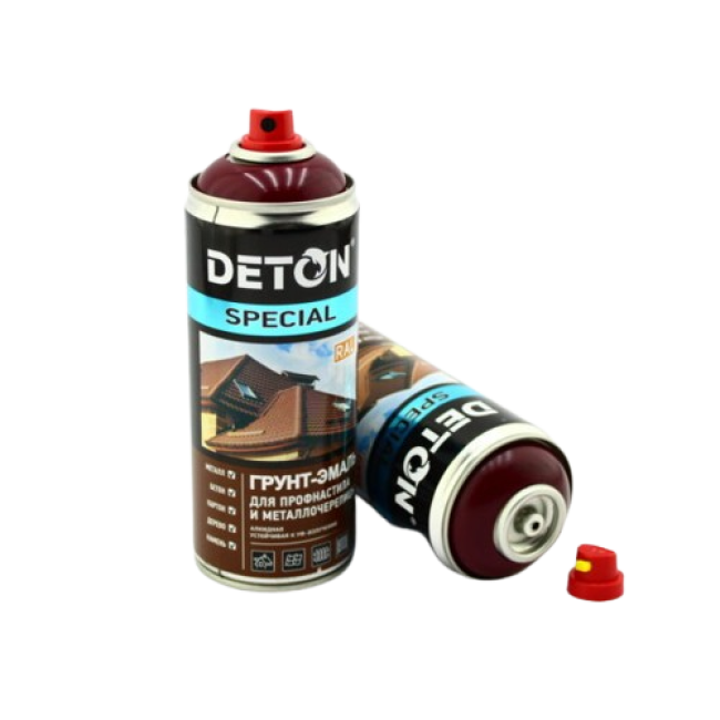 Deton RAL 3005 DETON SPECIAL - 金属瓷砖搪瓷底漆 - 红酒 - 气雾剂，520 毫升 DTN-A07290 图片 – 圣彼得堡 | carpaint.kz