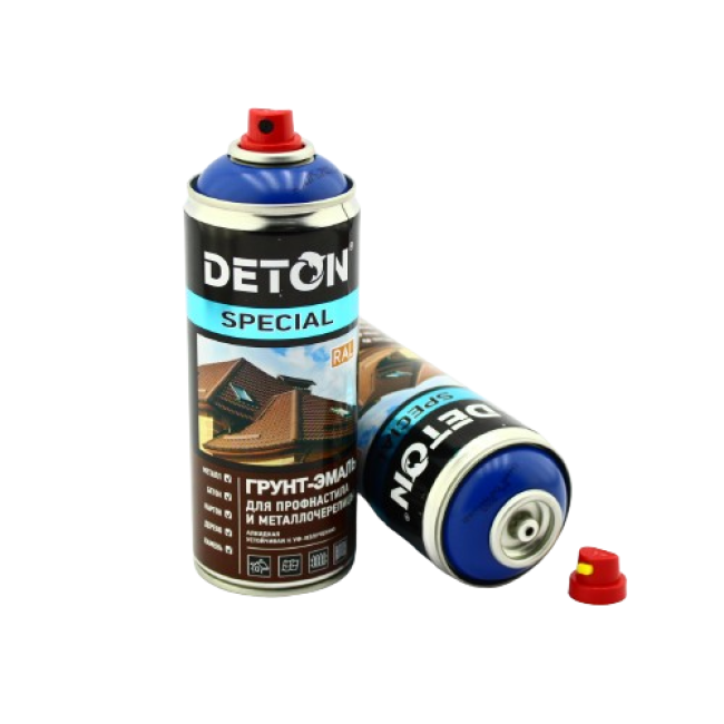 Deton RAL 5005 DETON SPECIAL - 金属瓷砖瓷漆底漆 - 信号蓝 - 气雾剂，520 毫升 DTN-A07295 图片 – 圣彼得堡 | carpaint.kz