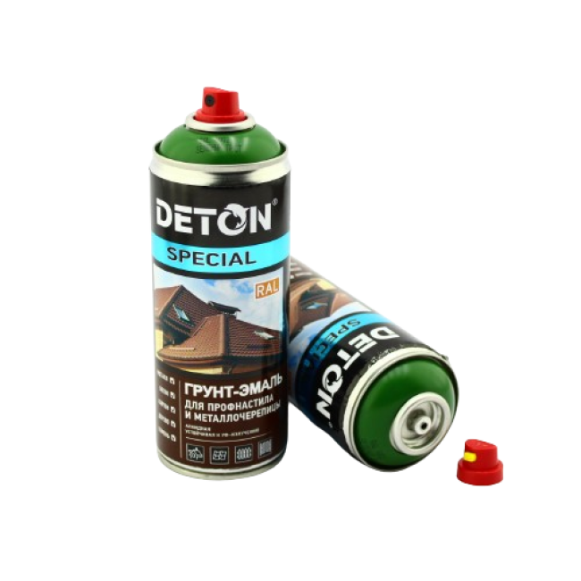 Deton RAL 6002 DETON SPECIAL - 金属瓷砖底釉 - 绿片 - 气雾剂，520 毫升 DTN-A07363 图片 – 圣彼得堡 | carpaint.kz