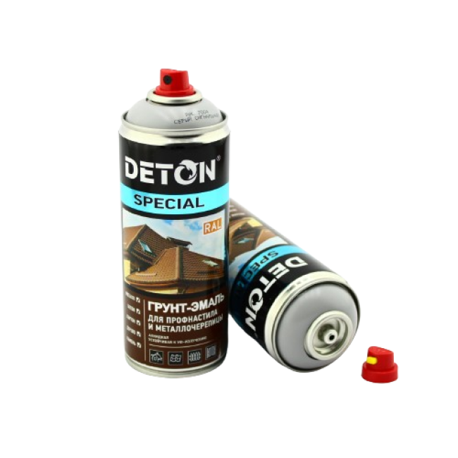 Deton RAL 7004 DETON SPECIAL - 金属瓷砖瓷漆底漆 - 信号灰 - 气雾剂，520 毫升 DTN-A07297 图片 – 圣彼得堡 | carpaint.kz