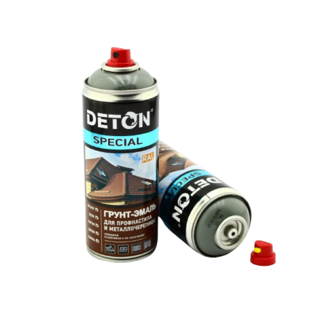 RAL 7005 DETON SPECIAL - Грунт-эмаль для металлочерепицы - Мышино-серый - Аэрозоль, 520 мл DTN-A07358 – купить в Санкт-Петербурге | Deton | carpaint.kz