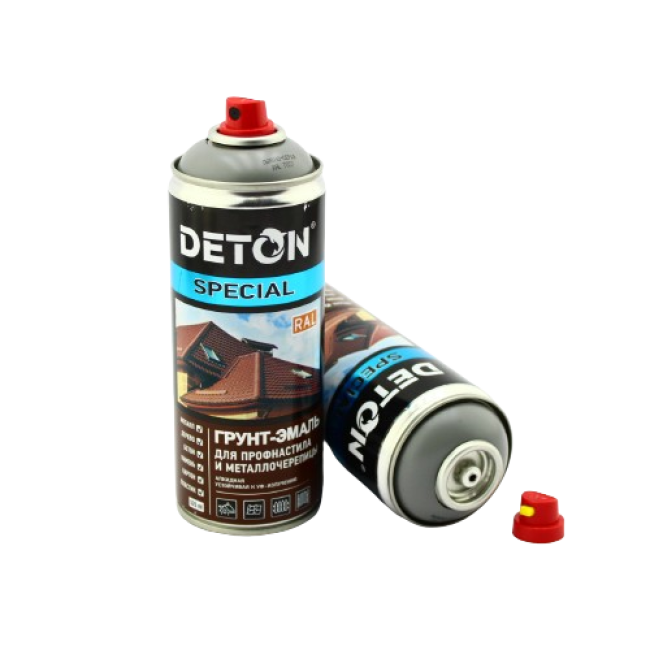 Deton RAL 7037 DETON SPECIAL - Primer-enamel for metal tiles - Dusty gray - Aerosol, 520 ml DTN-A07321 – buy in Saint Petersburg | carpaint.kz
