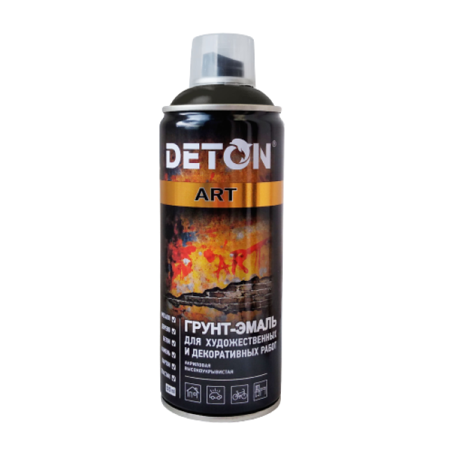 Deton 用于艺术和装饰作品的底漆珐琅 DETON ART，大都会灰色，气雾剂 520 毫升 DTN-A07696 图片 – 圣彼得堡 | carpaint.kz