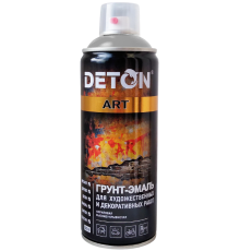 Primer-enamel for artistic and decorative works DETON ART black, matte, aerosol 520 ml