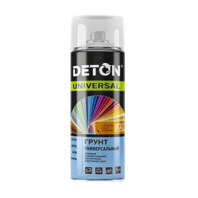 Deton Alkyd primer DETON UNIVERSAL - White, weather-resistant, aerosol, 520 ml DTN-A70823 – buy in Saint Petersburg | carpaint.kz