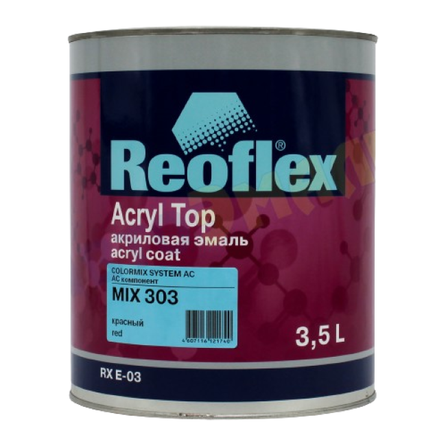 303 MIX Акриловая эмаль 4+1, Красная, 3.5л RX E-03-303-3500 – купить в Санкт-Петербурге | Reoflex | carpaint.kz