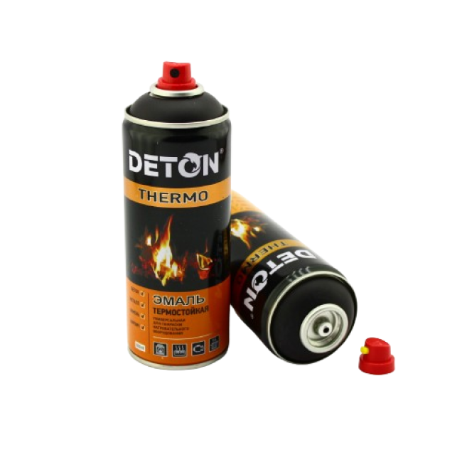 Deton DETON THERMO - 耐热瓷釉 - 黑色 - 气雾剂，520 毫升 DTN-A70666 图片 – 圣彼得堡 | carpaint.kz