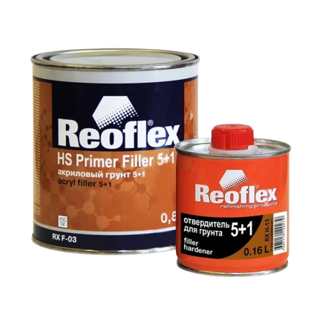 Reoflex Reoflex 2K 丙烯酸底漆 5+1 灰色 + 固化剂，2.5l + 0.5l RX F-03(G)-2500 + RX H-13-500 图片 – 圣彼得堡 | carpaint.kz