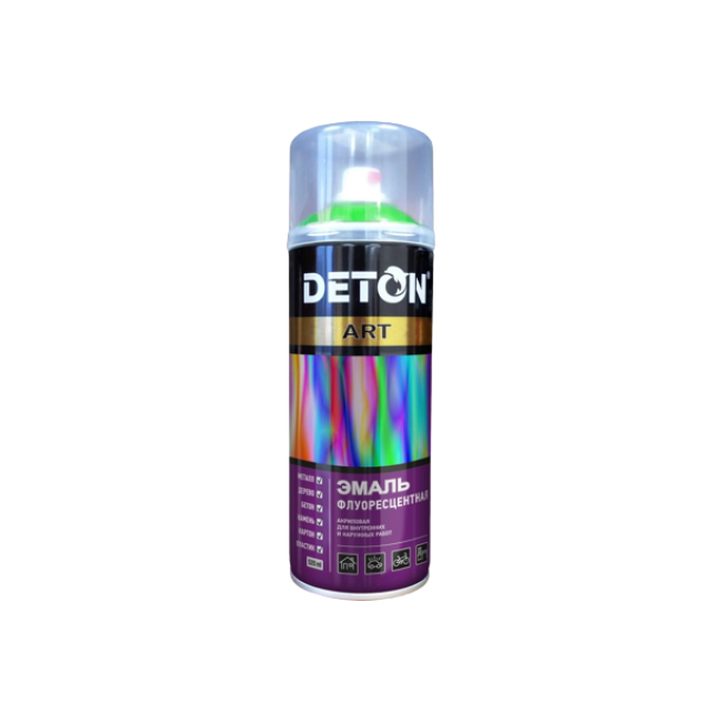 Флуоресцентті эмаль DETON ART Жасыл, аэрозоль 520 мл DTN-A70713 – Санкт-Петербургте сатып алу | Deton | carpaint.kz
