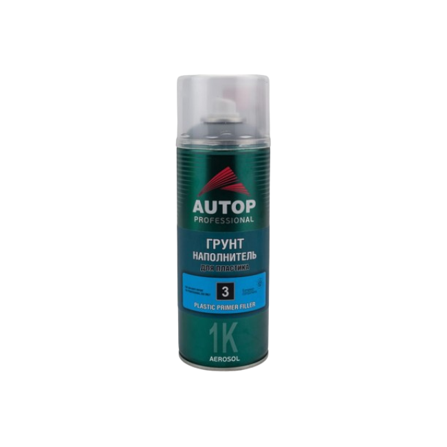 AUTOP №3 - Грунт наполнитель для пластика - Серый - Аэрозоль, 520 мл ATP-A07582 – купить в Санкт-Петербурге | Autop | carpaint.kz