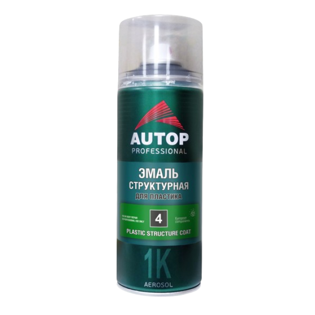 Autop AUTOP No. 4 - 塑料结构瓷釉 - 黑色细 - 气雾剂，520 毫升 АТР-А07584 图片 – 圣彼得堡 | carpaint.kz