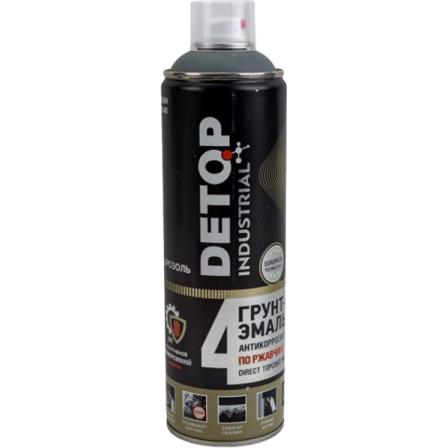 Detop RAL 7005 DETOP No. 4 - 防锈底漆 3 合 1 - 灰色 - 气雾剂 DTI-A07718 图片 – 圣彼得堡 | carpaint.kz