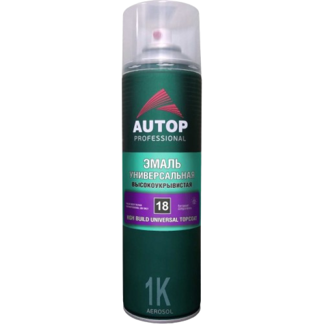 AUTOP №18 - Акрил эмаль - Күңгірт қара - Аэрозоль, 650 мл ATP-A07347 – Санкт-Петербургте сатып алу | Autop | carpaint.kz
