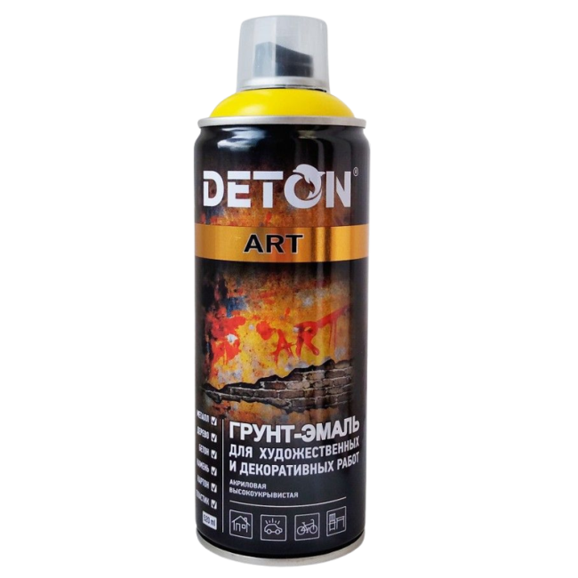 Deton DETON ART - Primer-enamel - Yellow - Aerosol, 520 ml DTN-A70677 – buy in Saint Petersburg | carpaint.kz