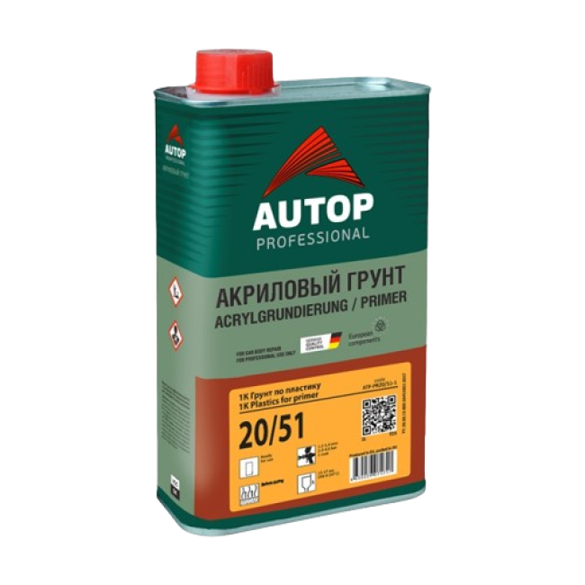 Autop AUTOP 20/51 - Primer for plastic 1K - gray - Can, 1l ATP-PR20/51-1/P3 – buy in Saint Petersburg | carpaint.kz